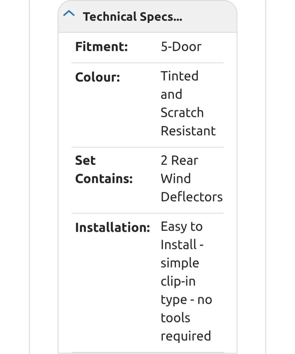 Heko seat leon wind deflectors - Image 2