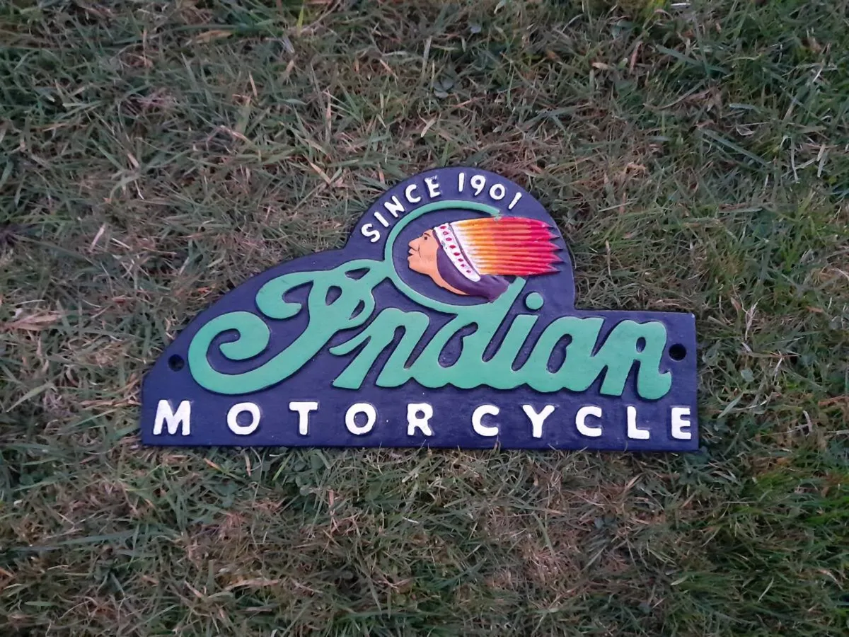 Indian Cast Iron Sign