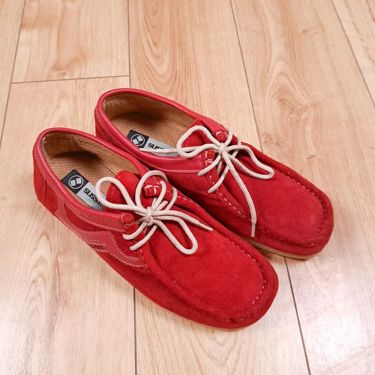 Susst Red Suede Moccasin Loafers 7UK/41EU - Image 1