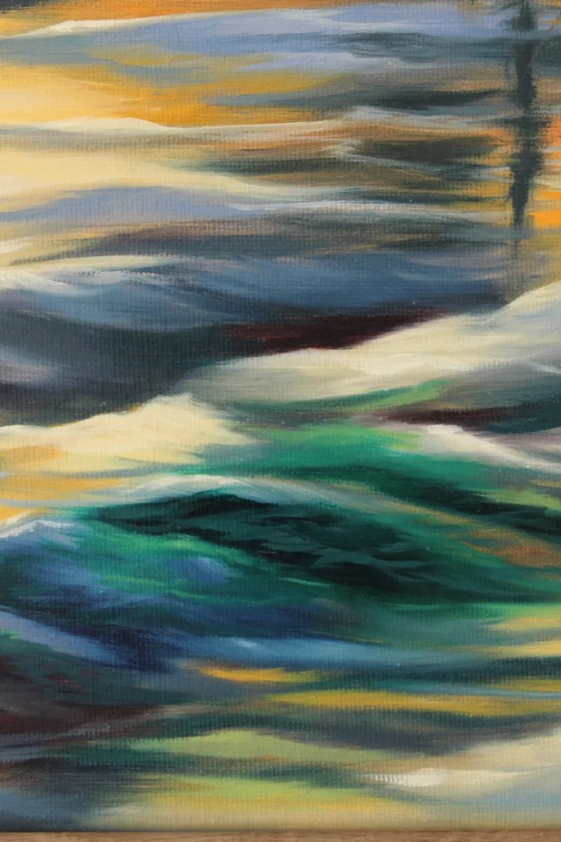 Framed Sunset Oil Painting – Ready to Hang - Image 4