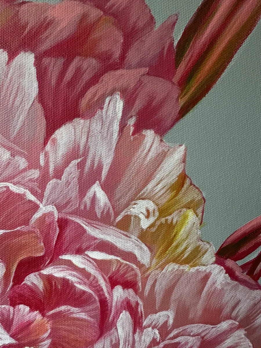Peony Flower Painting – Ready to Hang - Image 4