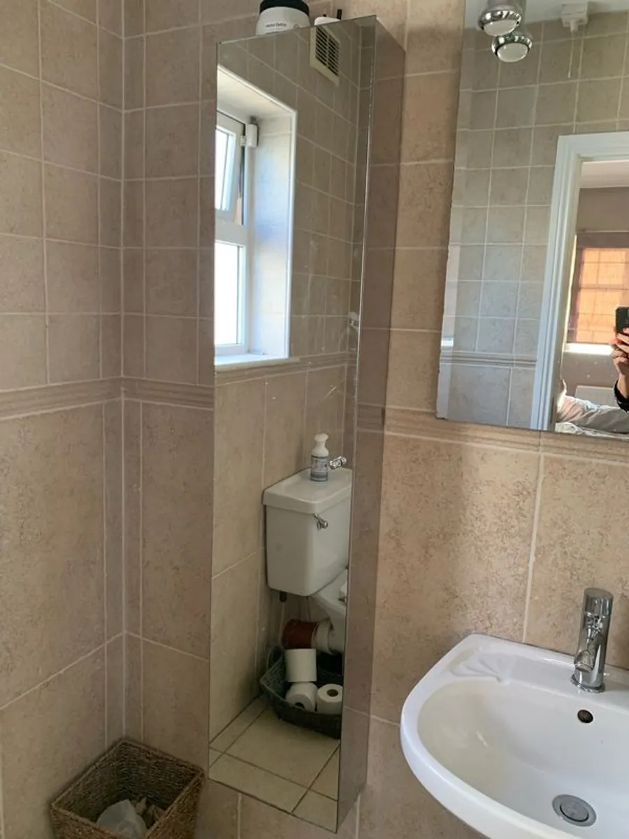 bathroom cabinet mirrored - Image 1