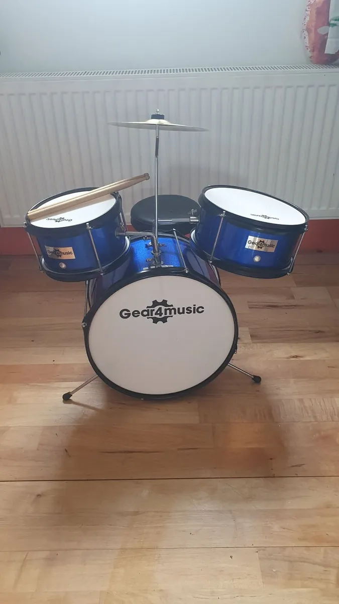 Children's Drum Kit by Gear4music, Blue - Image 1