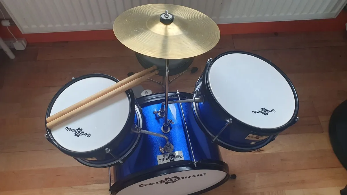 Children's Drum Kit by Gear4music, Blue - Image 2