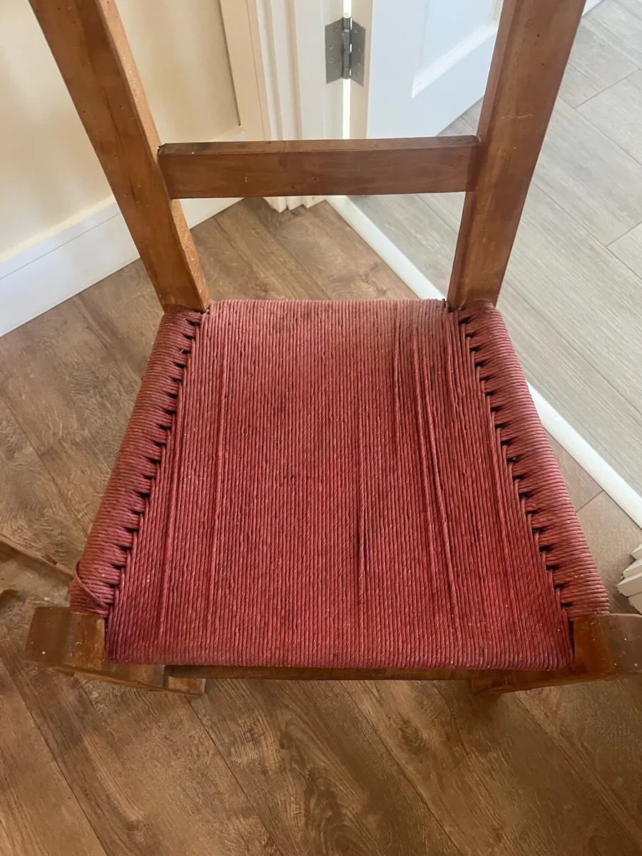 Vintage Irish Ash Sugan Chairs Pair - Image 4