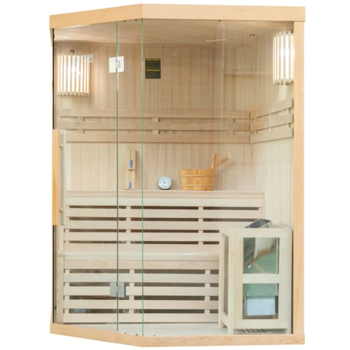 Lisbon 3,3-4 Person CornerIndoor Traditional Sauna - Image 4