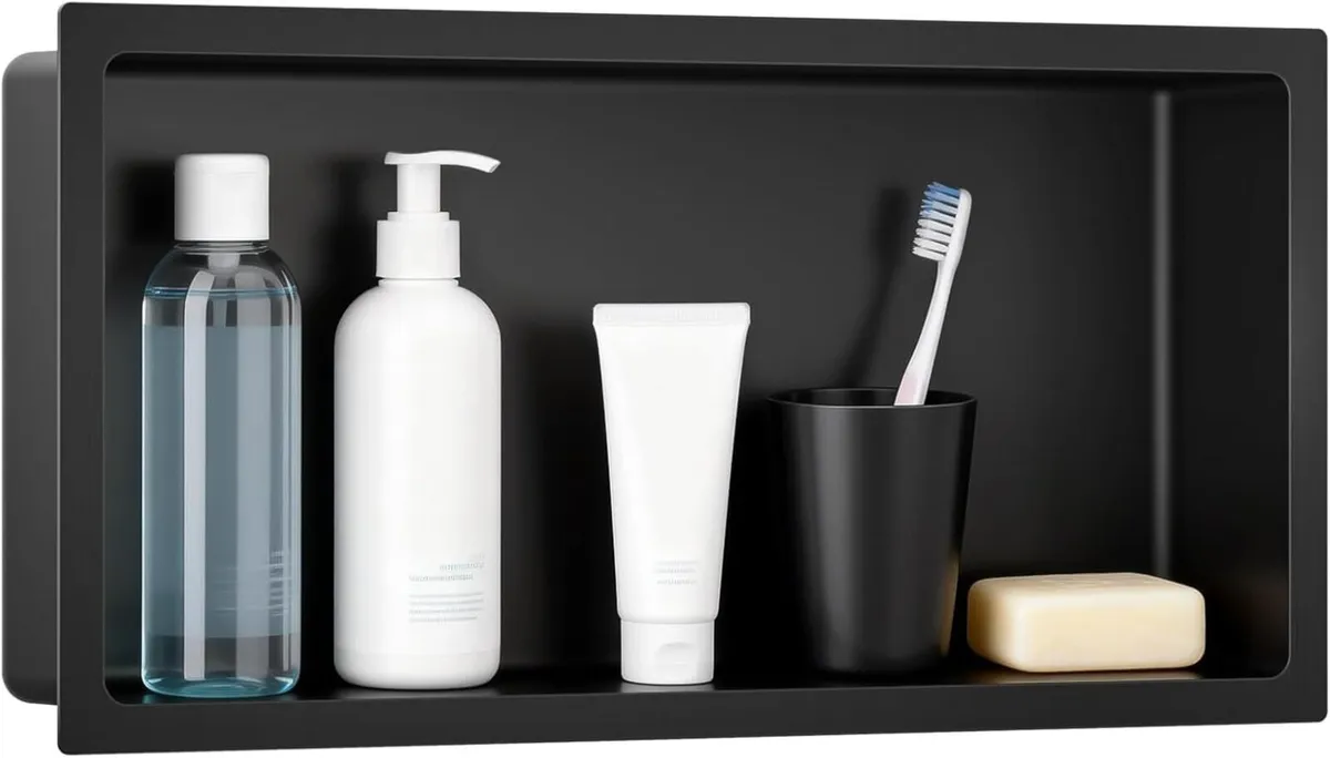 Stainless Steel Shower Niche Recessed Wall Shelf - Image 1