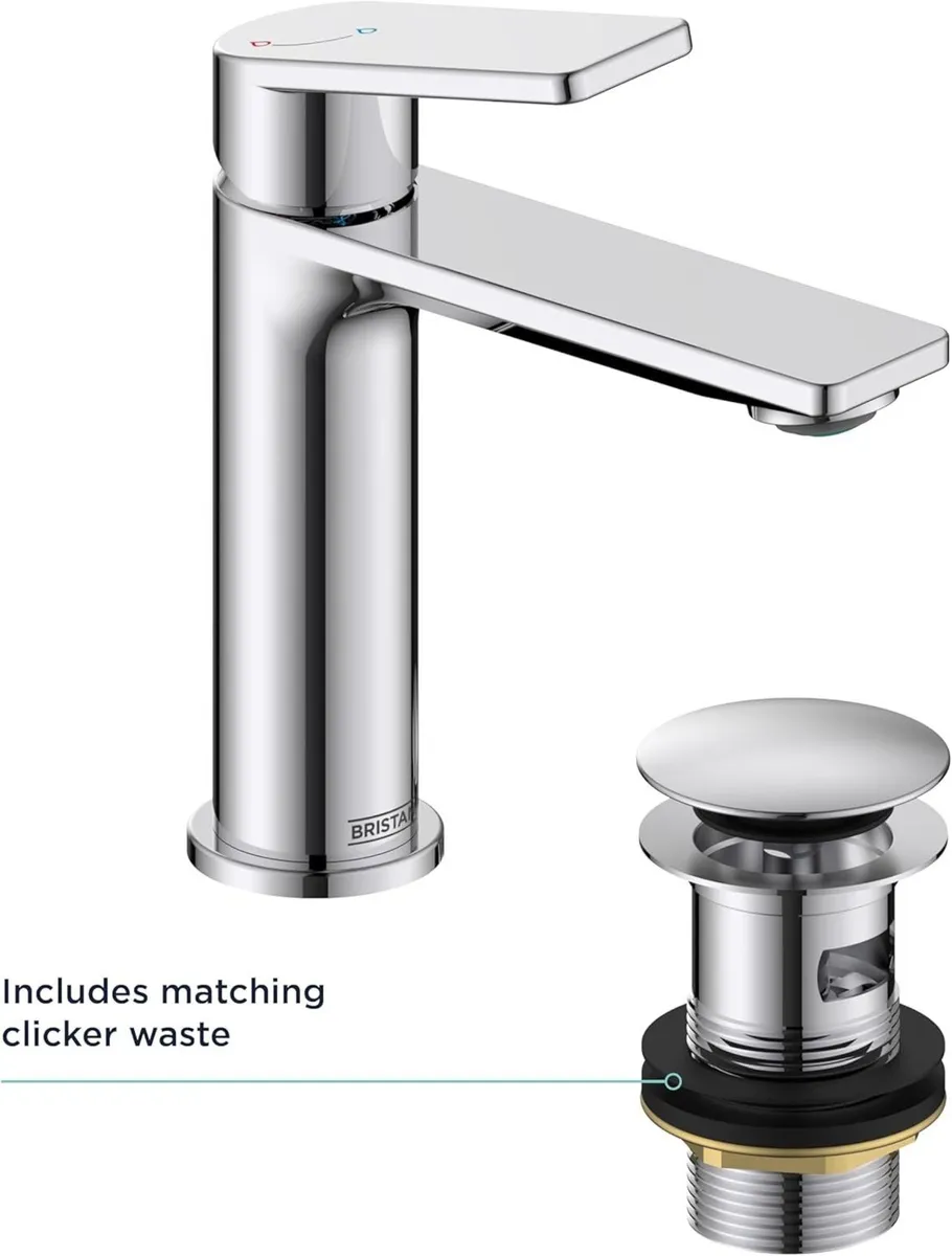 Frammento Eco Start Basin Mixer with Clicker - Image 3