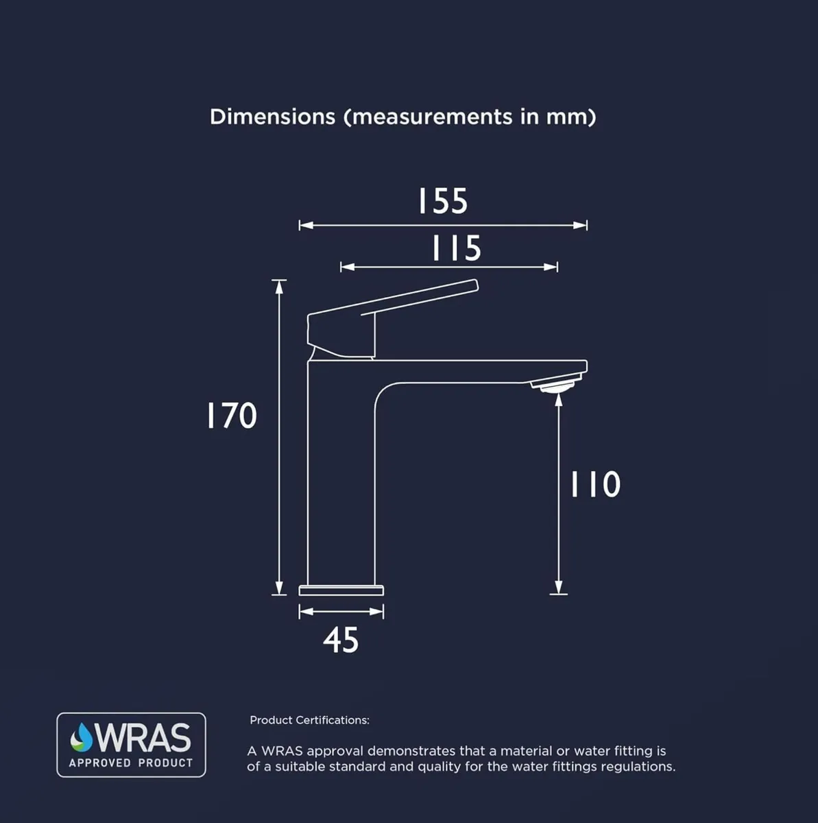Frammento Eco Start Basin Mixer with Clicker - Image 2