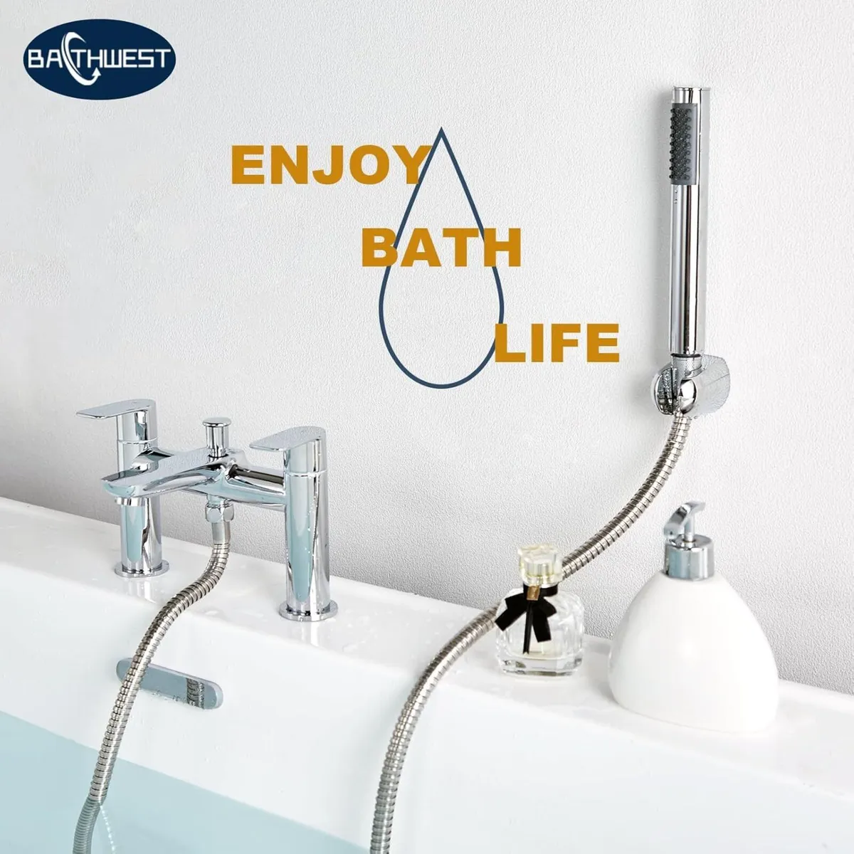 Bathroom Taps with Shower Sink Attachment Chromed - Image 4