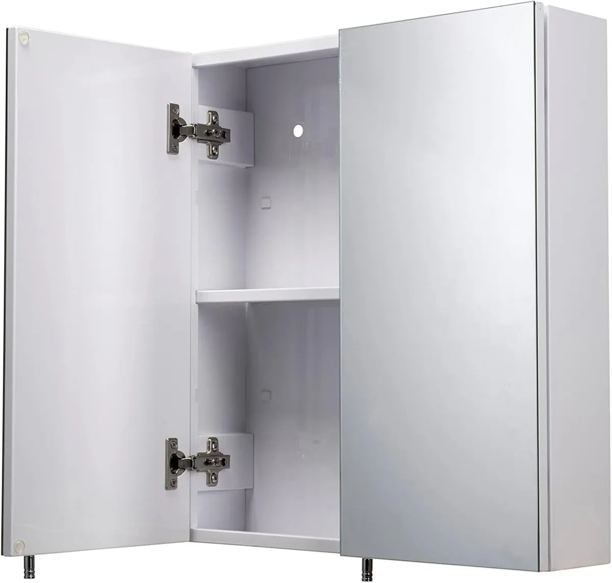 Cullen White Stainless Steel Bathroom Mirror - Image 4