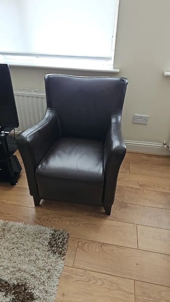 Brown Leather Armchair