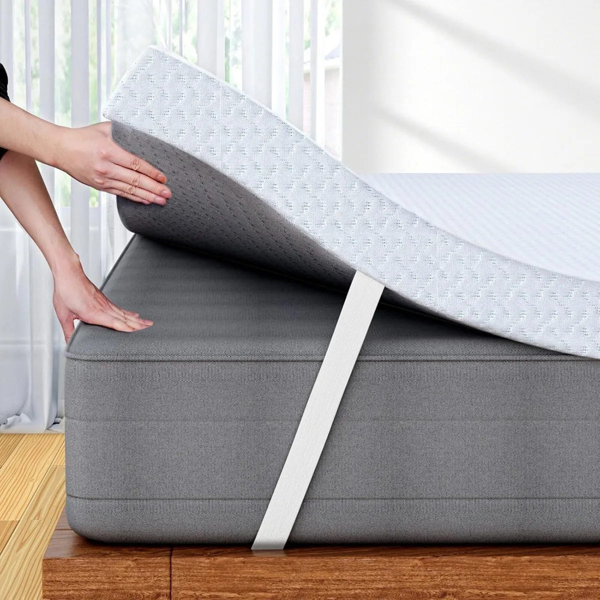 FRIDEKO Single Memory Foam Mattress Topper Bed - Image 1