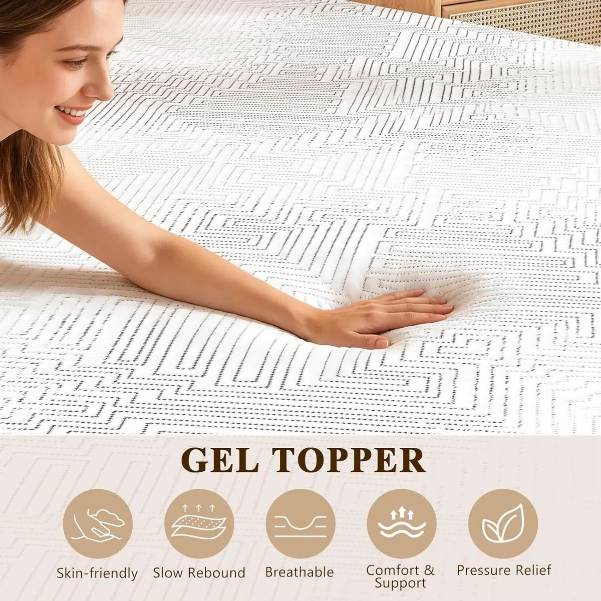Mattress Topper Super King Bed 10cm Memory Foam - Image 2