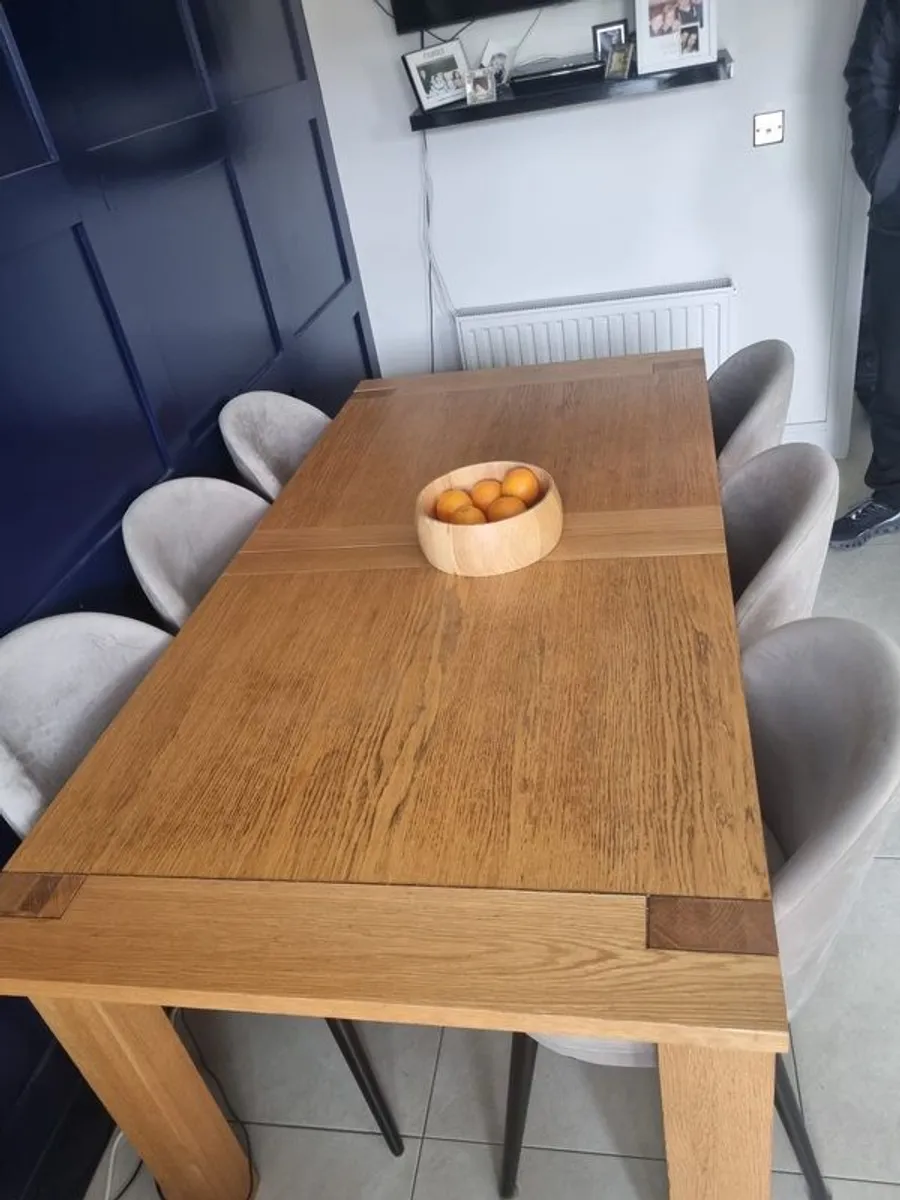 Extendable dining table, sonoma, solid wood - Image 1