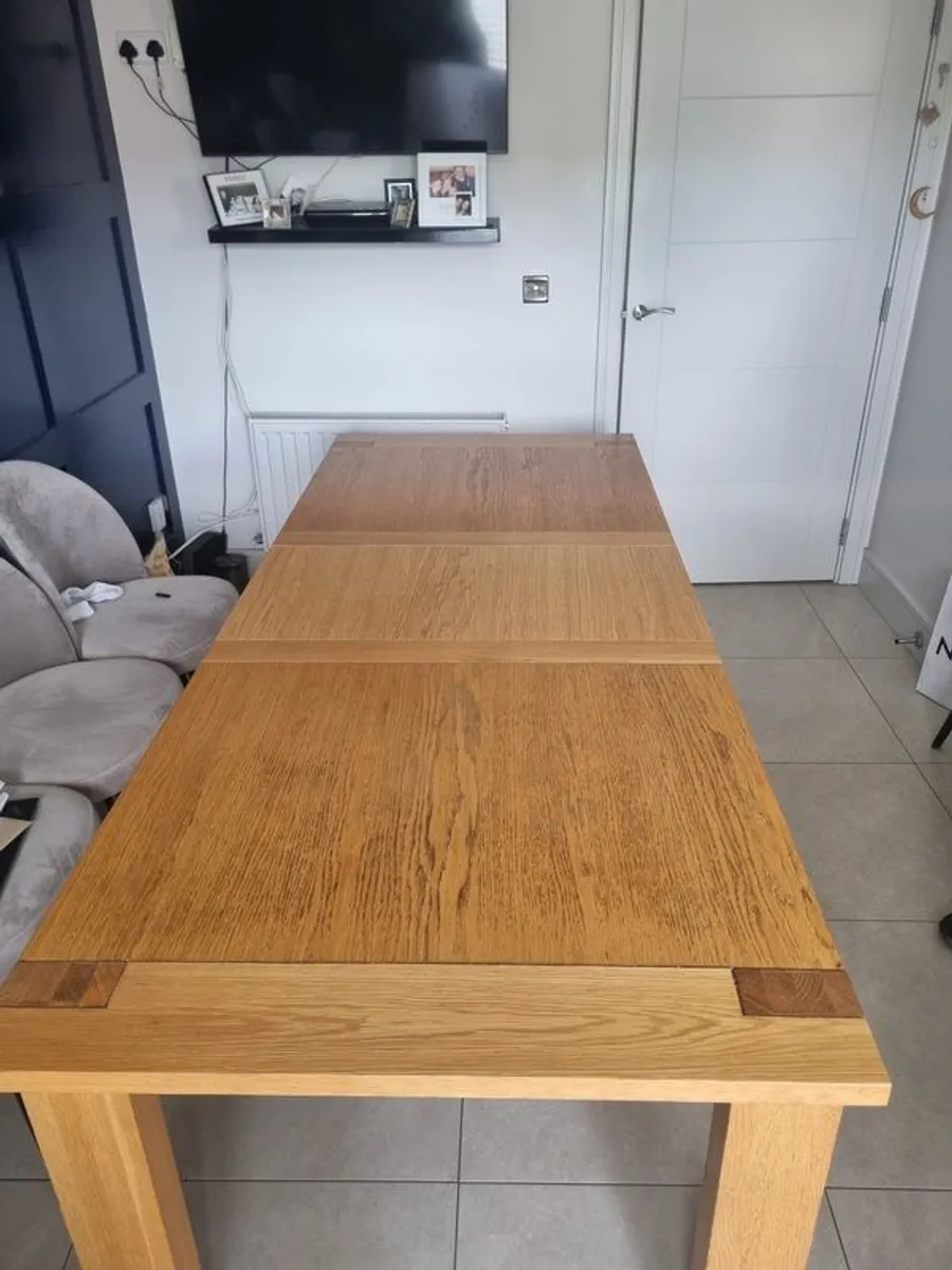 Extendable dining table, sonoma, solid wood - Image 2