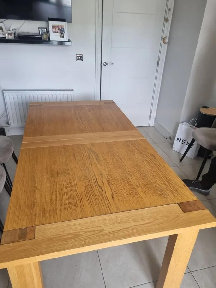 Extendable dining table, sonoma, solid wood - Image 3