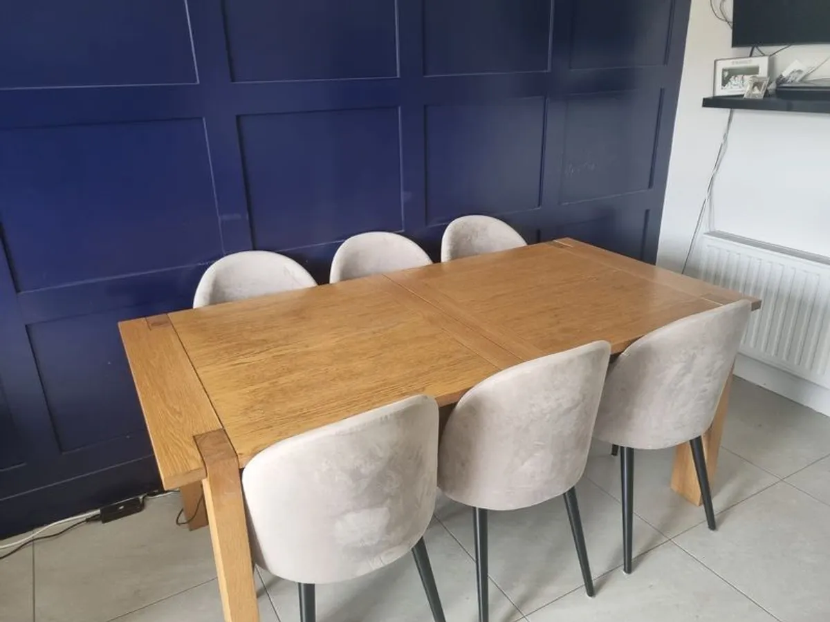 Extendable dining table, sonoma, solid wood - Image 4