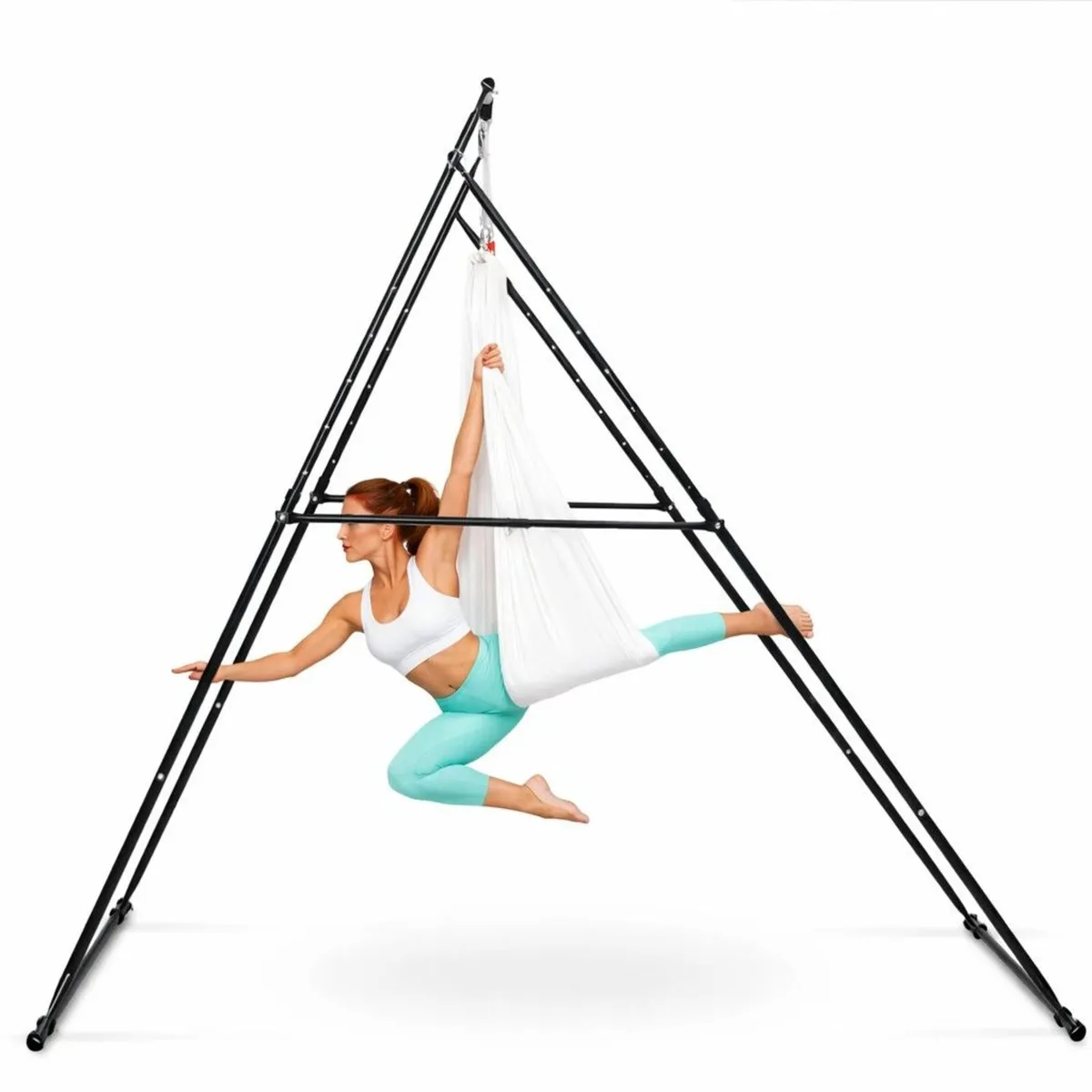 Aerial Yoga Frame Swing Stand with 6m Hammock - Image 1