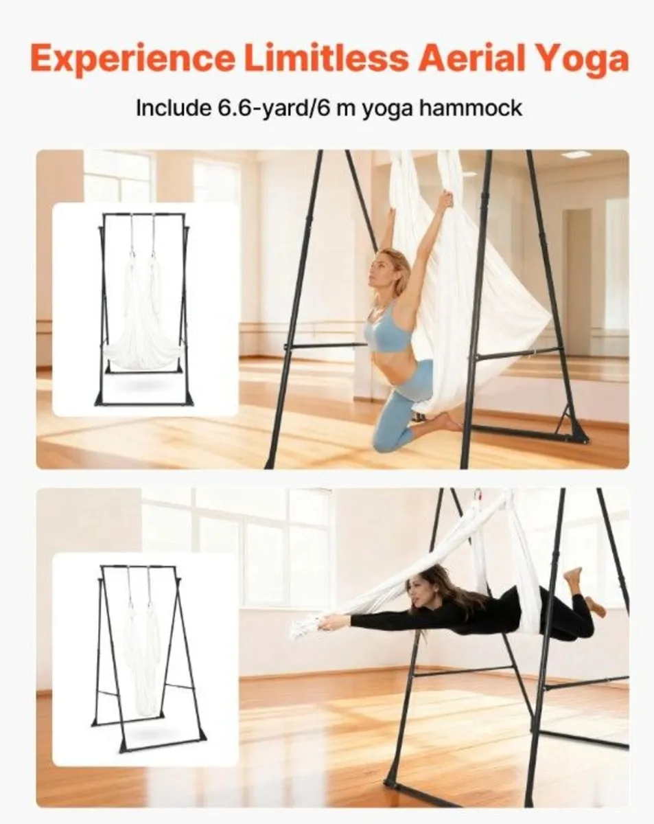 Aerial Yoga Frame Swing Stand with 6m Hammock - Image 2
