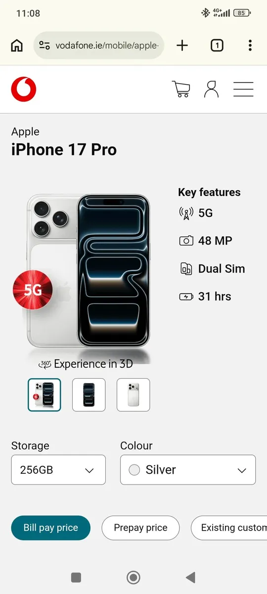 iPhone 17 pro max 1 terabyte