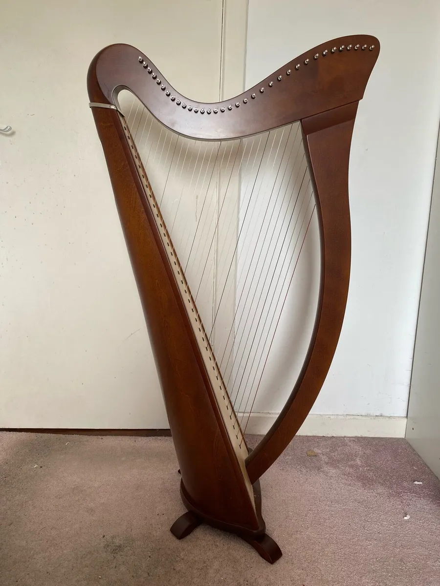 34 String Camac Hermine Harp Walnut - Image 2