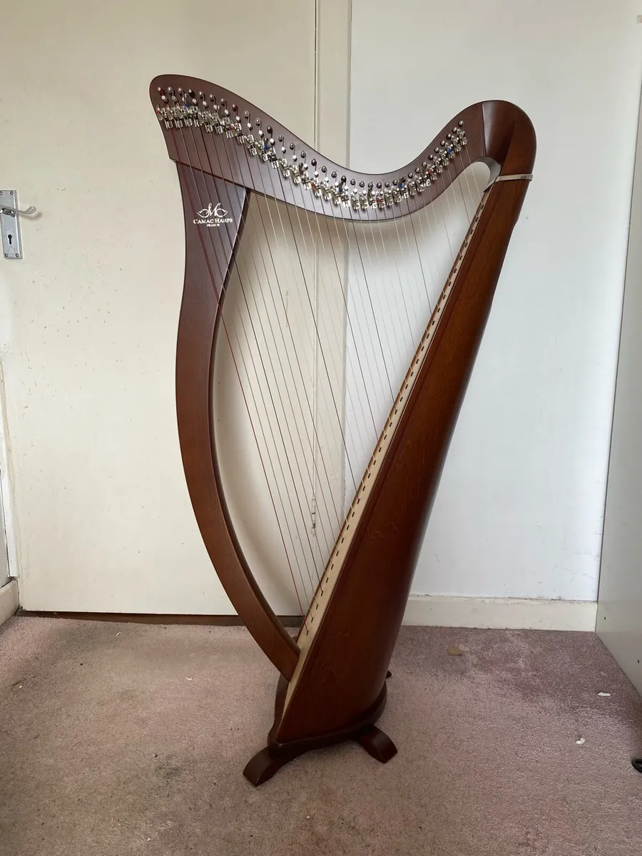 34 String Camac Hermine Harp Walnut - Image 1