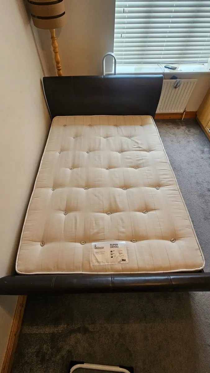 Double bed frame and mattress - Image 1