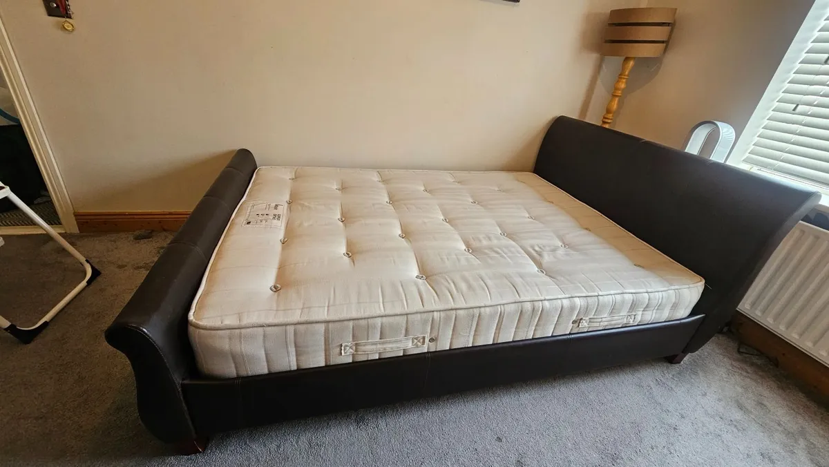 Double bed frame and mattress - Image 3