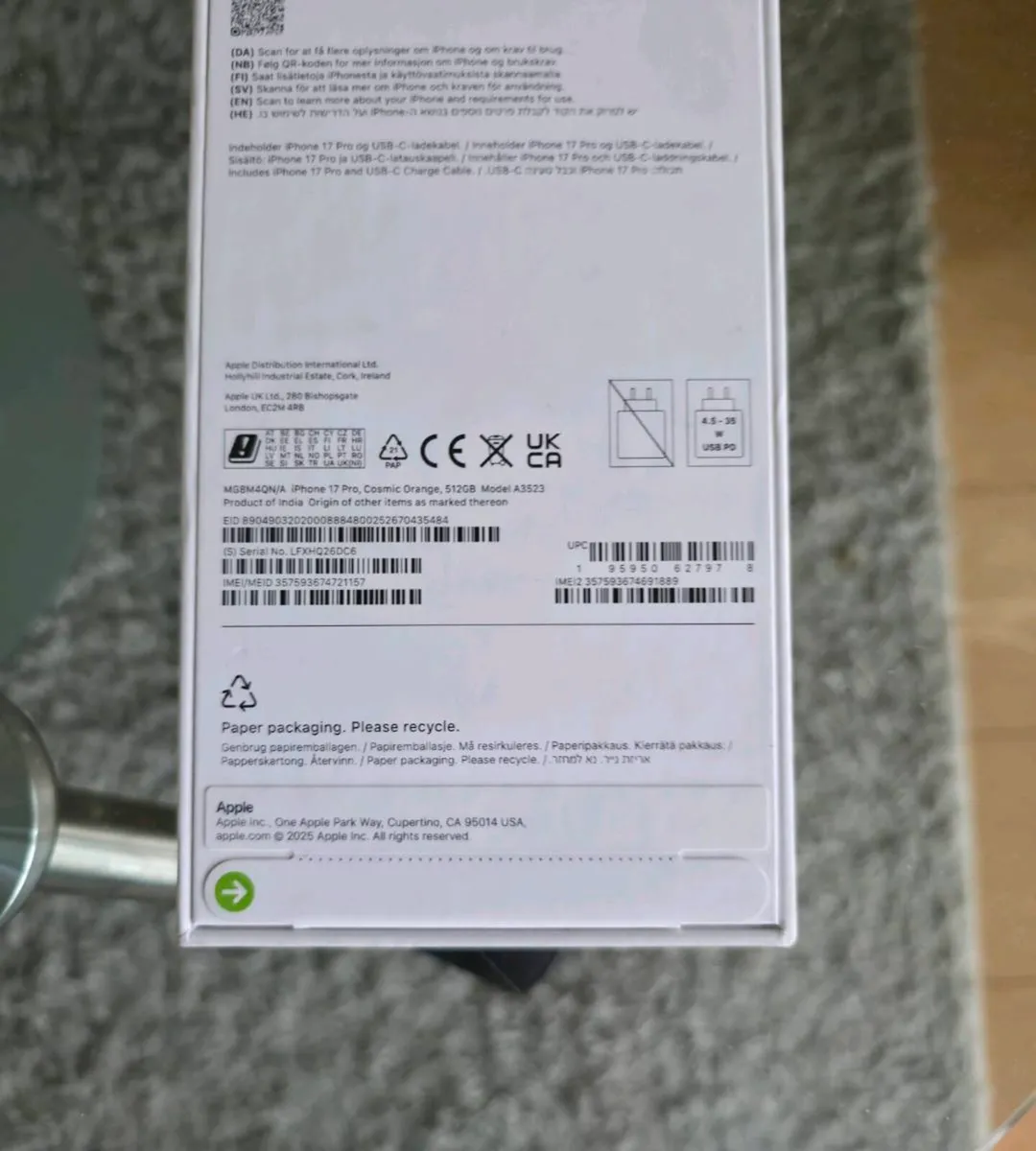 Apple Iphone 17 Pro 512GB IRISH - Image 2