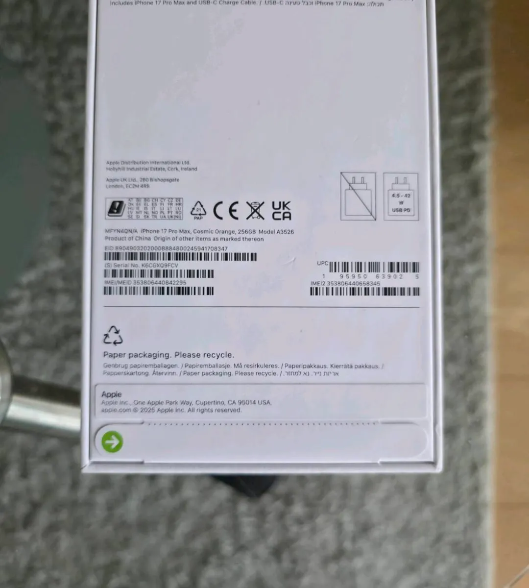 Apple Iphone 17 Pro Max 256GB IRISH - Image 2