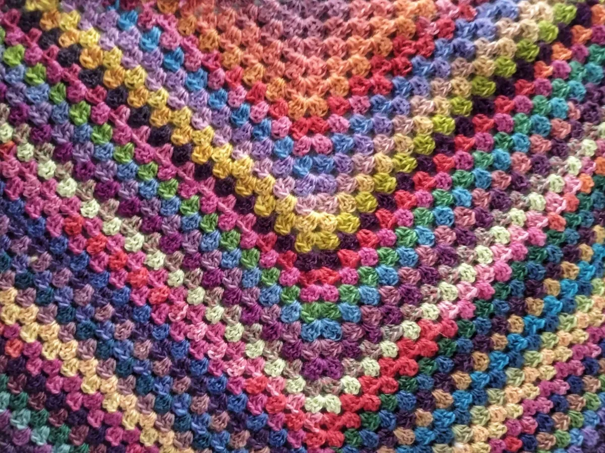 Crocheted granny stitch shawl - Image 2