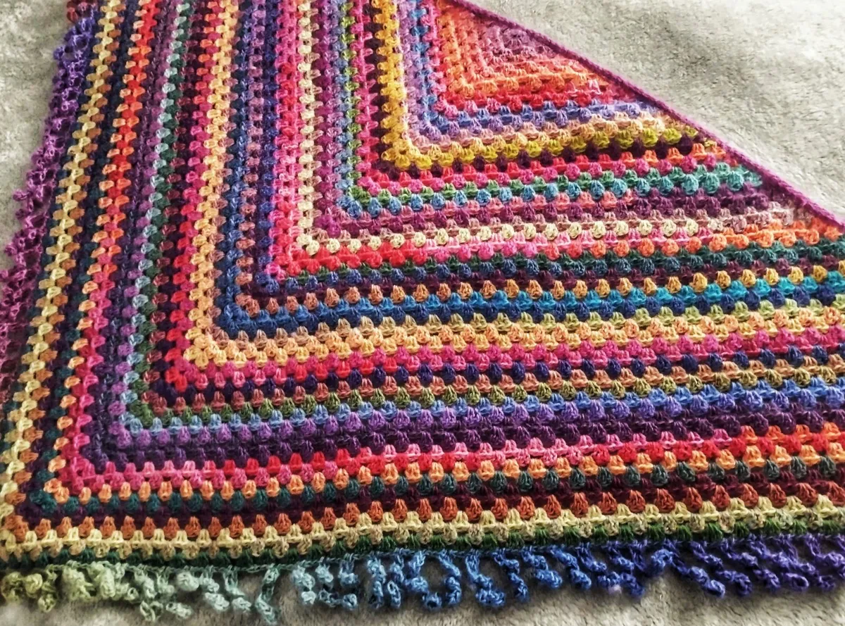 Crocheted granny stitch shawl - Image 3