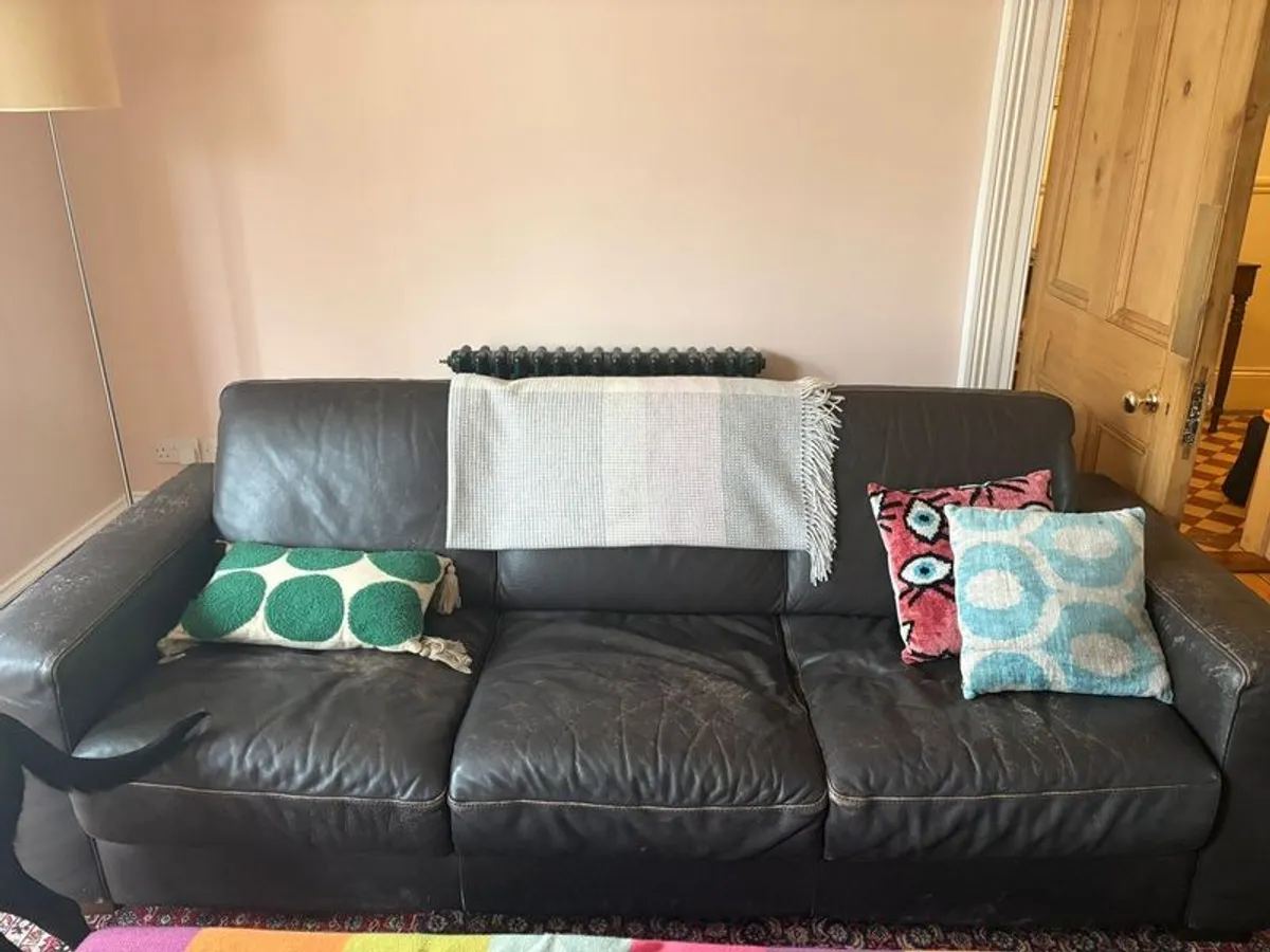 Lovely big leather couch