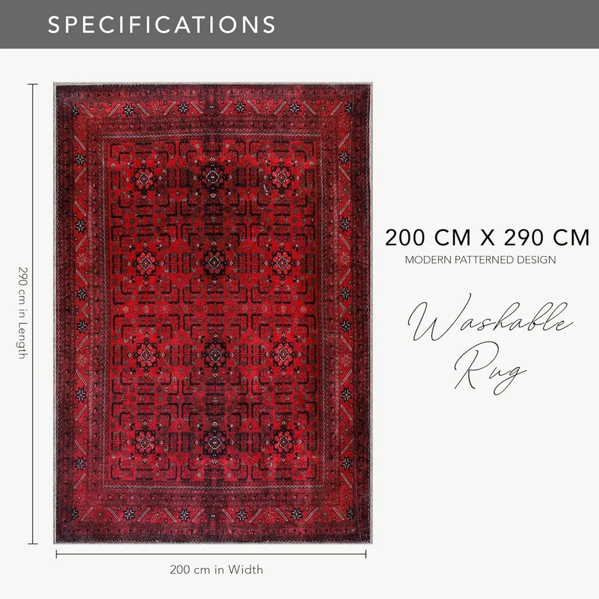 Rugs Living Room - Washable Rug Area Non-Slip - Image 3