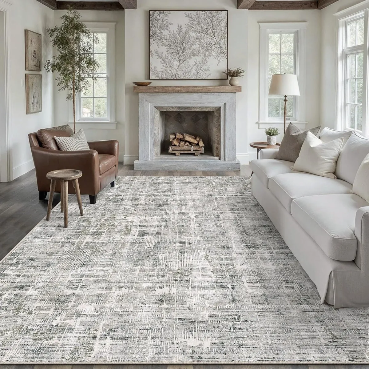 Rugs Living Room Grey Area Rug 200x300cm Bedroom - Image 1