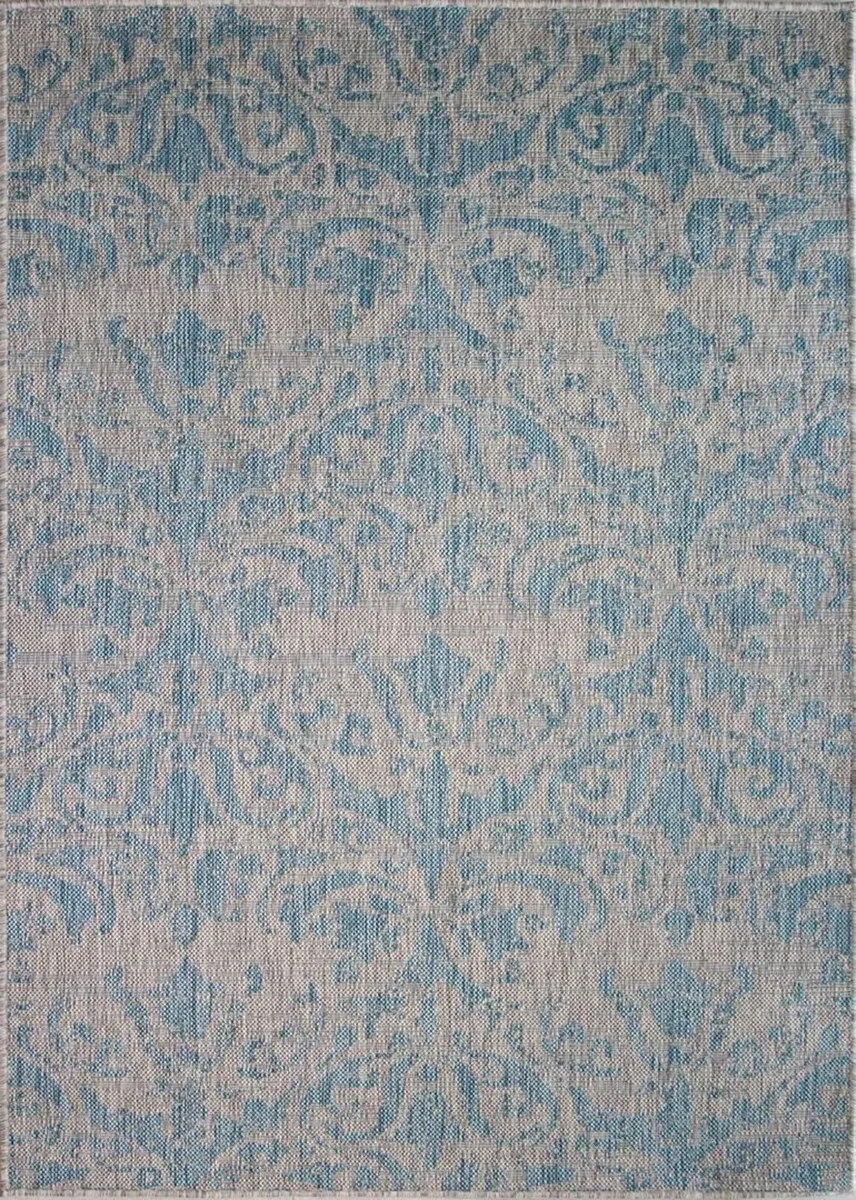 Habitat Blue Aqua Grey Vintage Traditional - Image 2