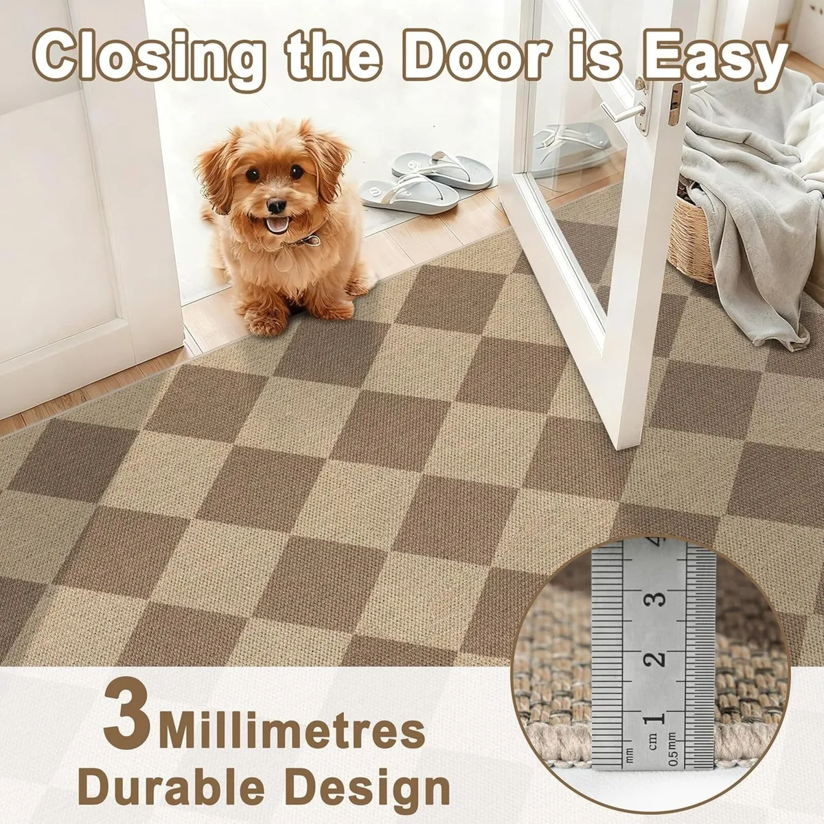 Outdoor Rug 160 x 230 cm Diamond Jute Look - Image 3