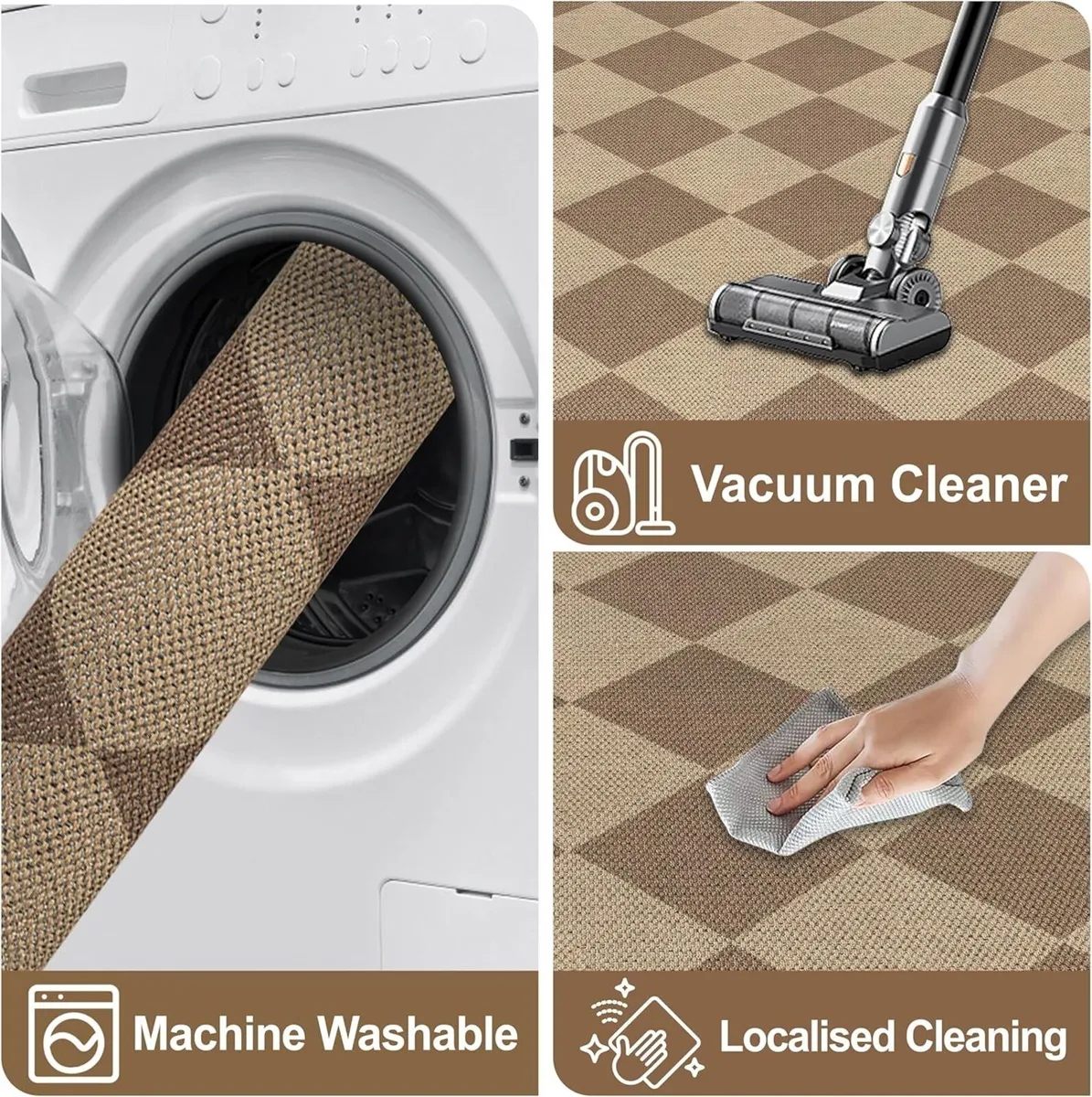 Outdoor Rug 160 x 230 cm Diamond Jute Look - Image 4