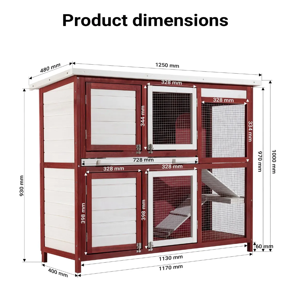 Rabbit Hutch Barn Two Level Free Delivery - Image 4