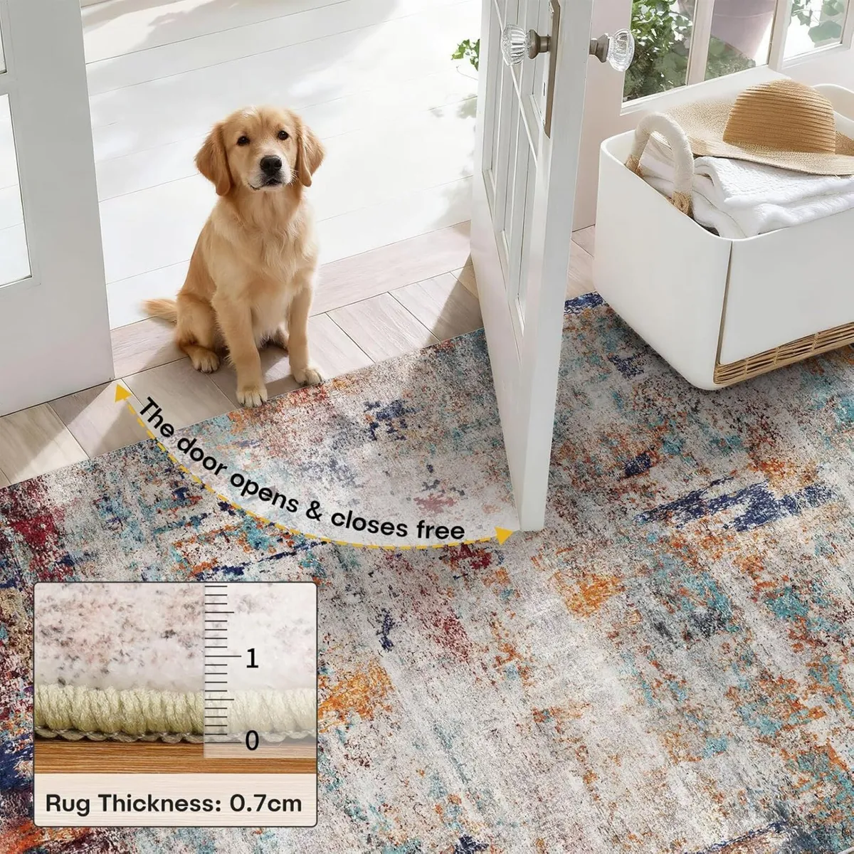 Living Room Rug 160x230 cm Large Non-Slip - Image 3