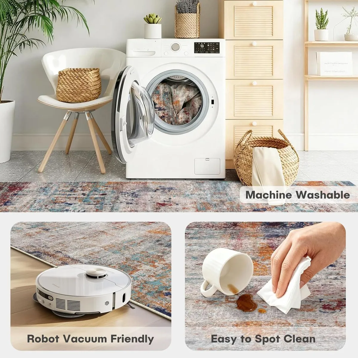 Living Room Rug 160x230 cm Large Non-Slip - Image 4