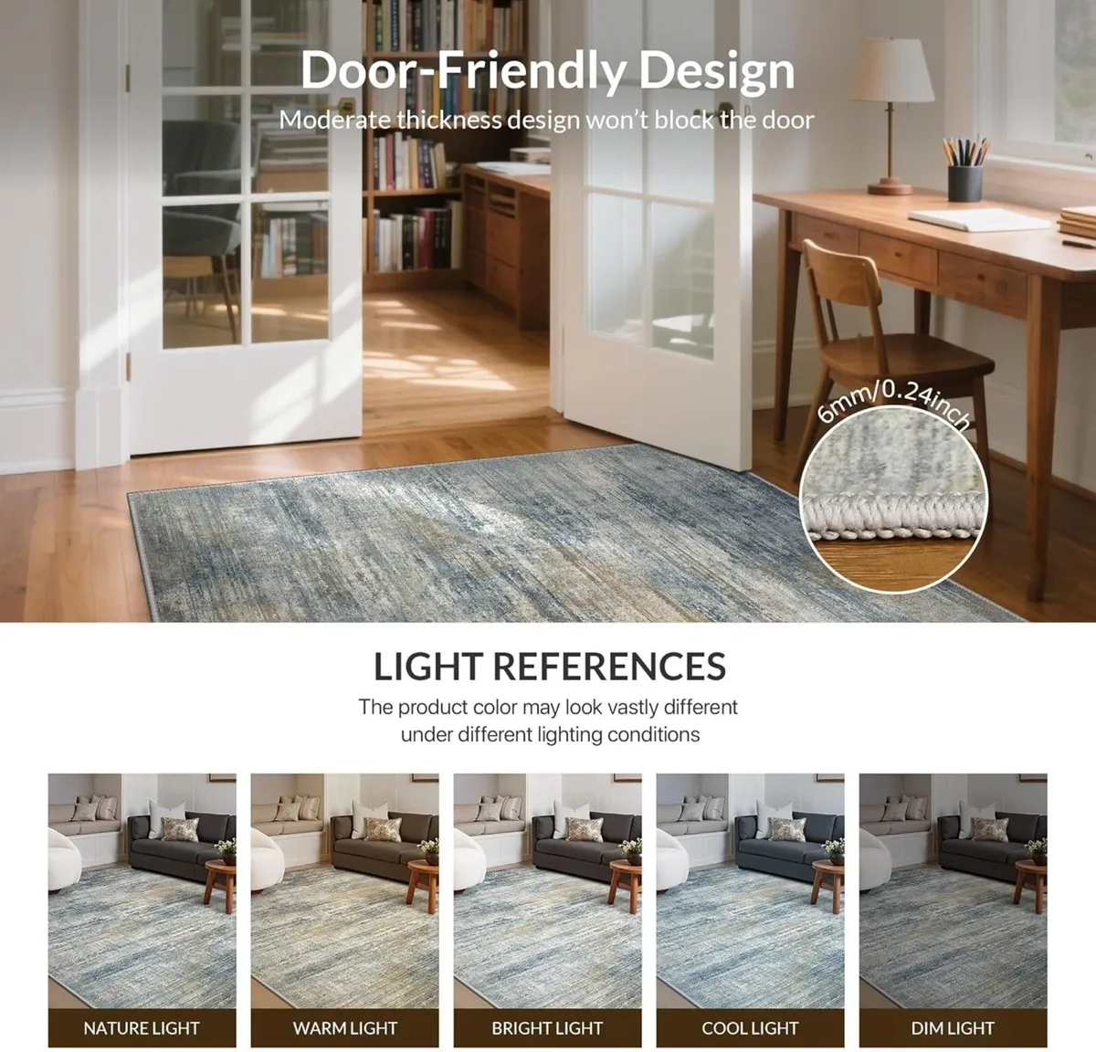 Rug Living Room 240x300cm Extra Large Modern - Image 4