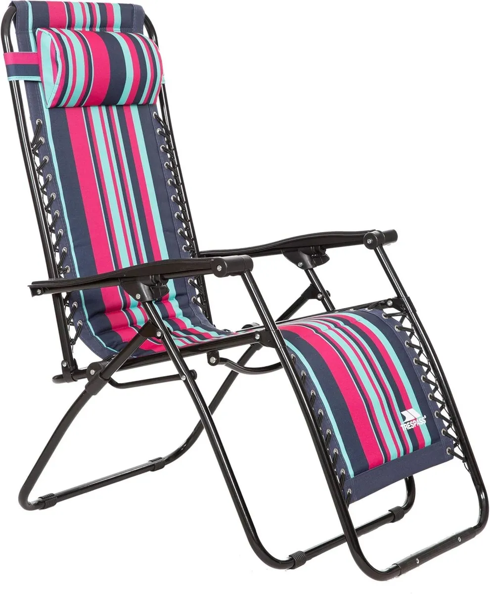Padded Reclining Sun Lounger Summer Pool Patio - Image 1