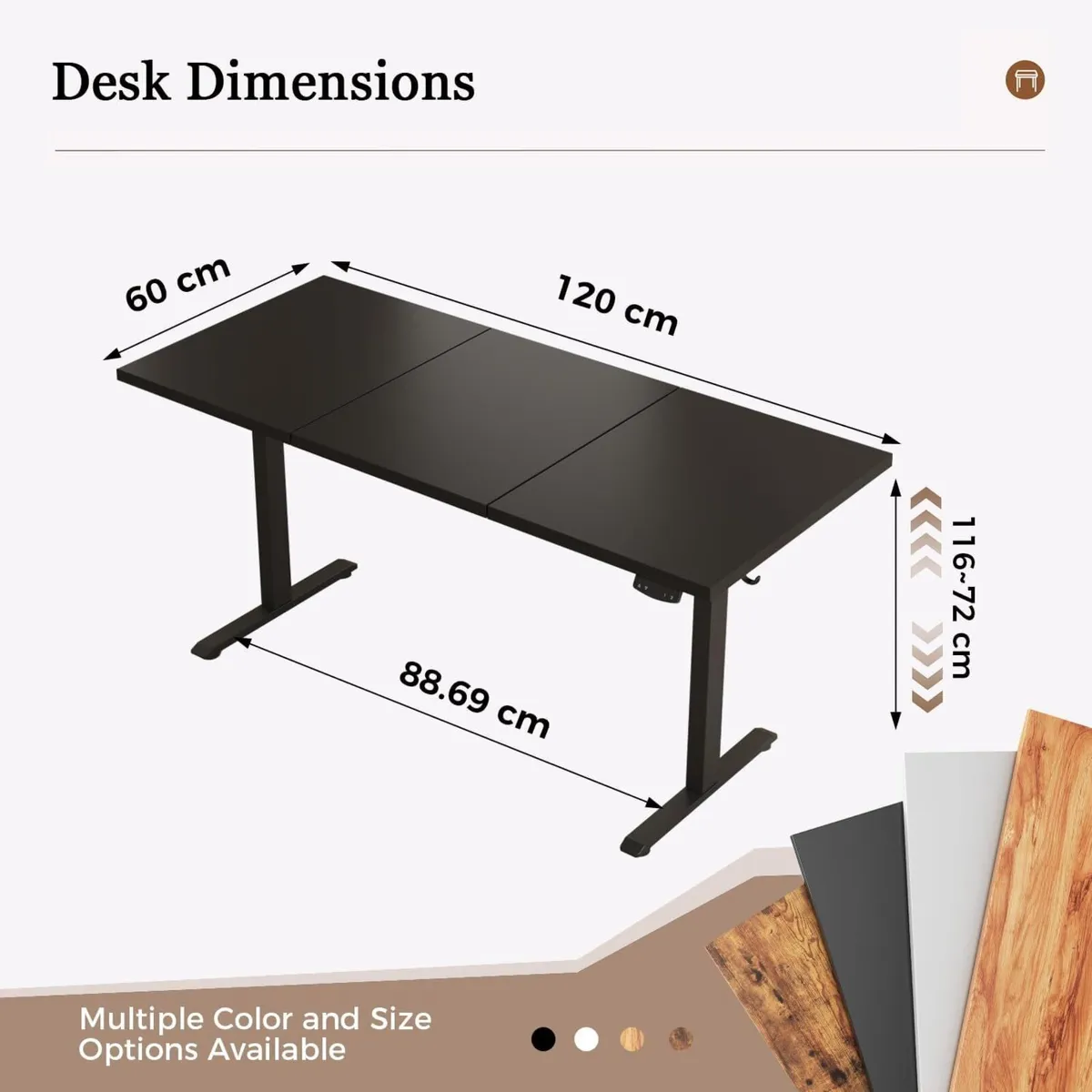 Height-Adjustable Desk Electric Sit-Stand Office - Image 2