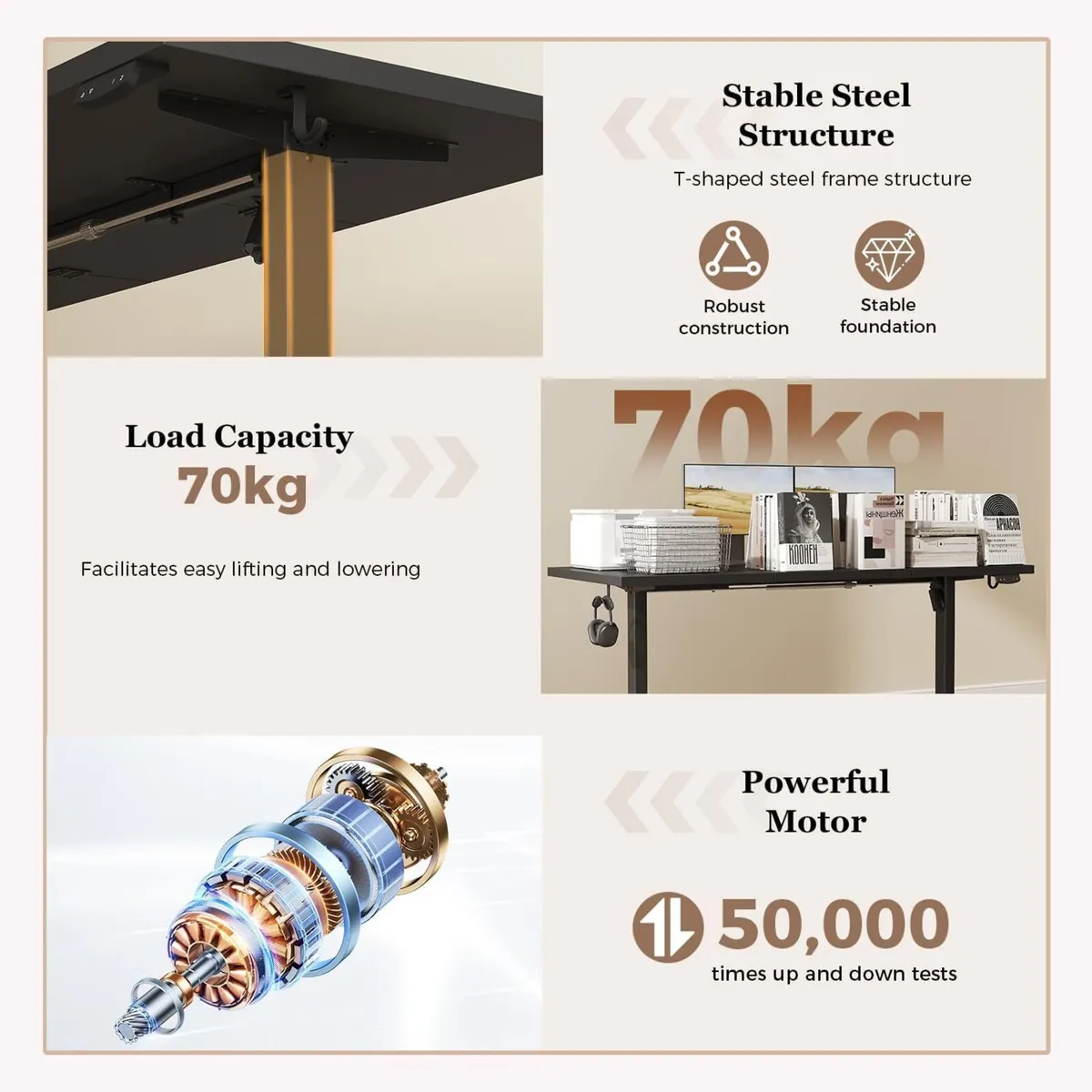 Height-Adjustable Desk Electric Sit-Stand Office - Image 4