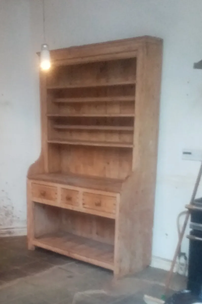 Irish Pine Dresser and Table - Image 1