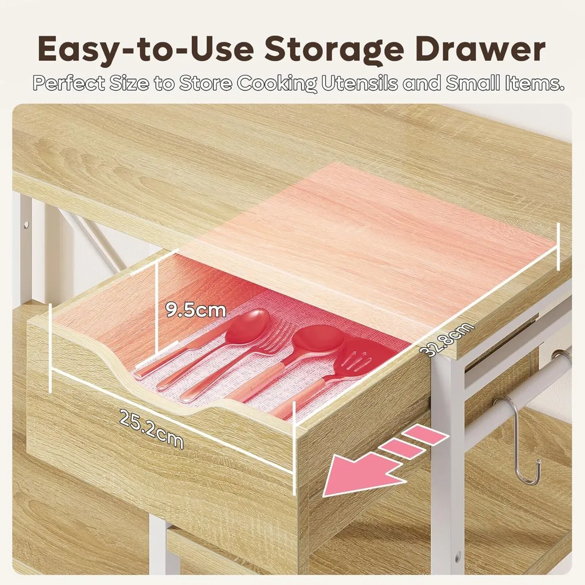 Microwave Oven Rack 90cm Large Size with 2 - Image 2
