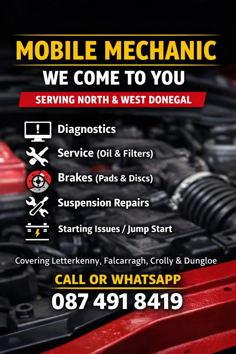 Mobile Mechanic in North & West Donegal – We Come