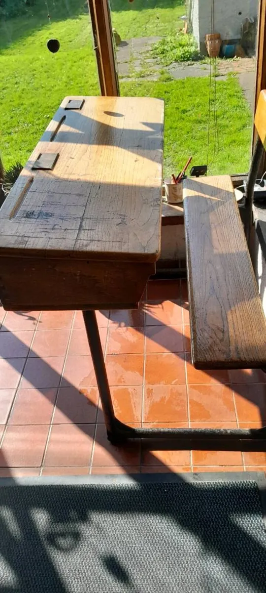Vintage school bench - Image 2